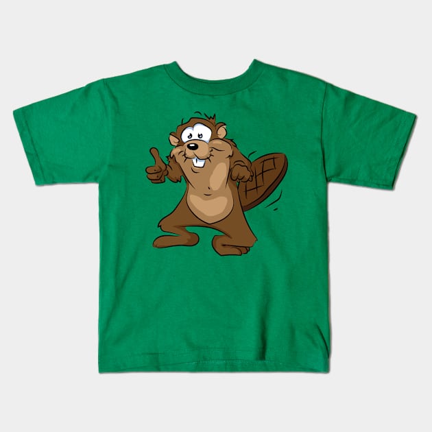 Beaver Approved Kids T-Shirt by Qspark